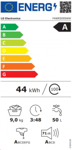 LG F4WR509SWW elöltöltős mosógép fehér