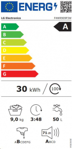 LG F4WR909P3W elöltöltős mosógép fehér