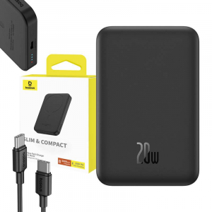 Baseus Magnetic Mini Powerbank 5000mAh 20W fekete (P10022107113-00)