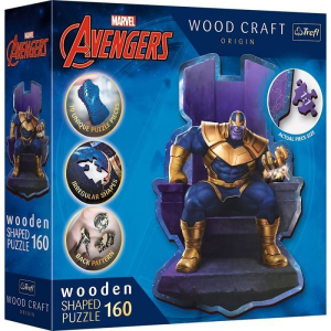 Trefl Puzzle Wood Craft: Bosszúállók, Thanos - 160 darabos puzzle fából (227256/20184)