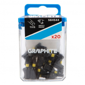 Graphite ütvecsavarozó bitek TX15, 20db (56H544)