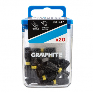 Graphite ütvecsavarozó bitek TX30, 20db (56H547)