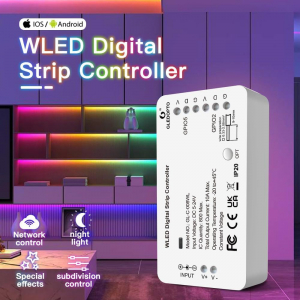Gledopto GL-C-008WL Wi-Fi-s LED vezérlés, 5V-24V DC, WLED firmware-rel (GLE-REL-C008WL)