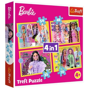 Trefl: Barbie világa 4 az 1-ben puzzle - 35, 48, 54, 70 darabos (234677/34626)