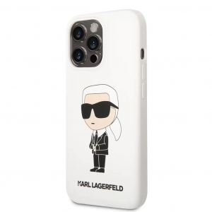 Karl Lagerfeld Apple iPhone 13 Pro tok fehér (KLHCP13LSNIKBCH)