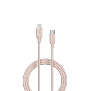 Devia JELLY USB-C - USB-C töltő- és adatkábel 1.2m rózsaszín (129616)