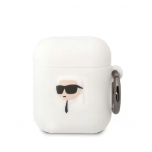 Karl Lagerfeld Airpods tok fehér (KLA2RUNIKH)