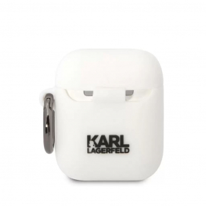 Karl Lagerfeld Airpods tok fehér (KLA2RUNIKH)