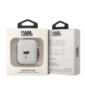 Karl Lagerfeld Airpods tok fehér (KLA2RUNIKH)