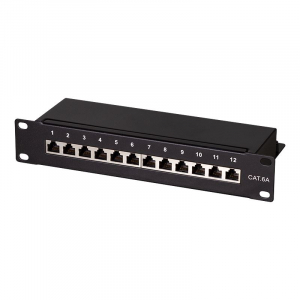 Logilink Cat.6A Patch Panel 12-port 10" fekete (NP0052B)