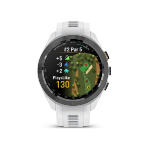 Garmin Approach S70 okosóra (42mm) fekete kerámia fehér szilikon szíjjal (010-02746-10)