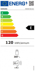 Samsung RR39C76C322/EF egyajtós hűtőszekrény