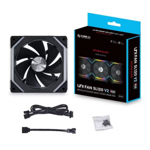 Lian Li UNI FAN SL120 V2 REVERSE BLADE 120mm hűtő ventilátor fekete (UF-RSL120V2-1B)
