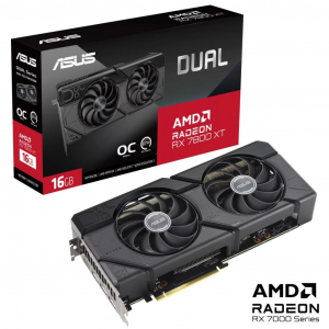 ASUS Radeon RX 7800 XT 16GB Dual OC Edition videokártya (DUAL-RX7800XT-O16G)