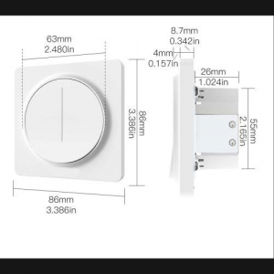 SMARTZILLA Tuya Zigbee dimmelhető, érintő kapcsoló (2033904)