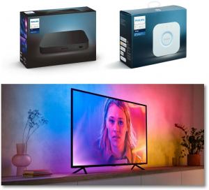 Philips Hue Play Gradient Lightstrip 55" ledszalag + Philips Hue HDMI Sync Box EMEA + Philips HUE Bridge EU (PHL23031set)