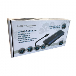 LC Power USB-C multi-Hub M.2 SSD slottal (LC-HUB-C-MULTI-7-M2)
