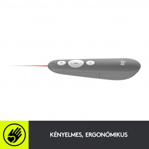 Logitech R500s lézer pointer prezentáló eszköz, középszürke (910-006520)