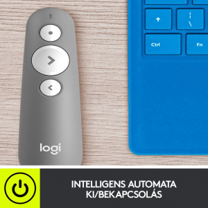 Logitech R500s lézer pointer prezentáló eszköz, középszürke (910-006520)