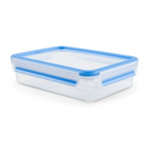 Tefal Master Seal Fresh négyszögletes tárolódoboz 1,2 liter átlátszó-kék (K3021412)