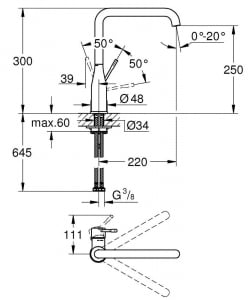 Grohe Essence mosogató csaptelep bronz (30269DL0)