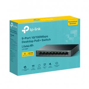 TP-Link LS109P 10/100Mbps 9 portos switch