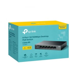 TP-Link LS106LP 10/100Mbps 6 portos switch