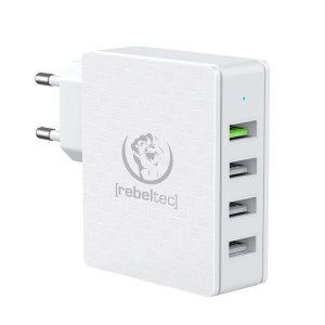 Rebeltec H410 Turbo - 4xUSB-A hálózati töltő 3A fehér