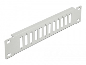 Delock 10 optikai szálas patch panel 12 portos SC Duplex / LC Quad-hez 1U szürke (66804)