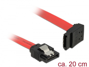 Delock 6 Gb/s sebességet biztosító SATA-kábel egyenes > felfelé néző SATA 0,2m (83972)