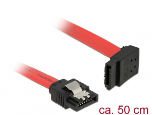 Delock 6 Gb/s sebességet biztosító SATA-kábel egyenes > felfelé néző SATA 0,5m (83974)