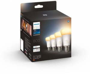 Philips Hue White Ambiance E27 6W LED fényforrás 4db (929002489804 / 8719514328280)