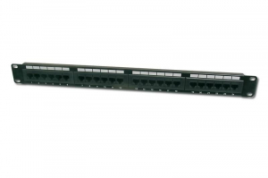 Digitus DN-91624U patch Panel 24 port 1U 19" CAT 6, fekete