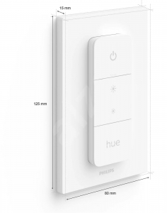 Philips Hue White Ambiance LED fényforrás GU10 4.3W 2db/cs + Philips Hue Dimmer Switch EU/UK v2 (PHL23026set)