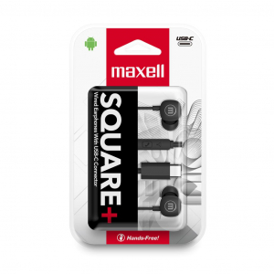 Maxell Square+ fülhallgató USB-C csatlakozóval fekete (52041BK)