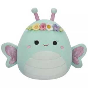 Vega Toys Squishmallows: Reina, a tengerzöld pillangó plüss virágfejdísszel - 13 cm (SQER00814)