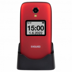 Evolveo EasyPhone FS mobiltelefon piros-ezüst (EP-771-FSR)