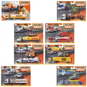 Mattel Matchbox Convoys: Teherautó és kisautó szett - többféle (GBK70)