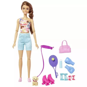 Mattel Barbie feltöltődés: Barna hajú fitness Barbie baba (HKT91)