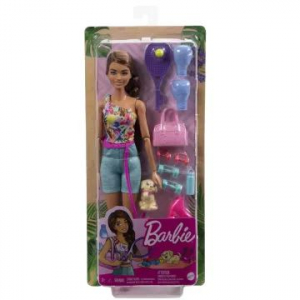 Mattel Barbie feltöltődés: Barna hajú fitness Barbie baba (HKT91)