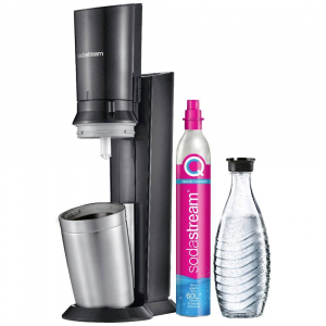 Sodastream Szódakészítő Crystal 3.0 nemesacél, fekete