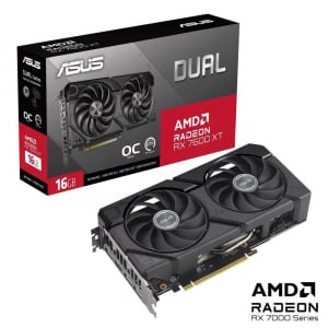 ASUS Radeon RX 7600 XT 16GB Dual OC Edition videokártya (DUAL-RX7600XT-O16G)