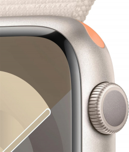 Apple Watch Series 9 GPS 45mm csillagfény alumíniumtok, csillagfény sportpánt (MR983QC/A)