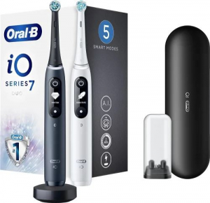 Braun Oral-B iO7 Duo elektromos fogkefe fekete-fehér (4210201363040)