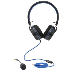 snakebyte HeadSet 4 PS4 gaming fejhallgató fekete-kék (SB913082)