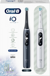 Braun Oral-B iO7 Duo elektromos fogkefe fekete-fehér (4210201363040)