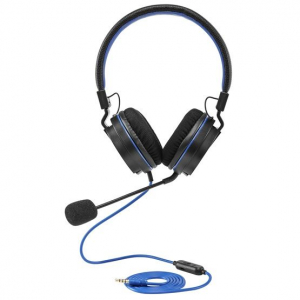 snakebyte HeadSet 4 PS4 gaming fejhallgató fekete-kék (SB913082)