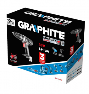 Graphite 58G010 akkus fúró, csavarozó, ütvefúró Energy+ 18V, akku nélkül