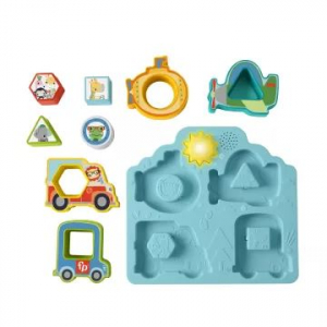 Mattel Fisher-Price: Forma és járgány kirakó fénnyel és hanggal (HRP31)