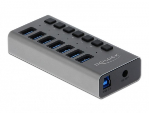 Delock 7 portos kapcsolós USB 3.0 HUB (63669)